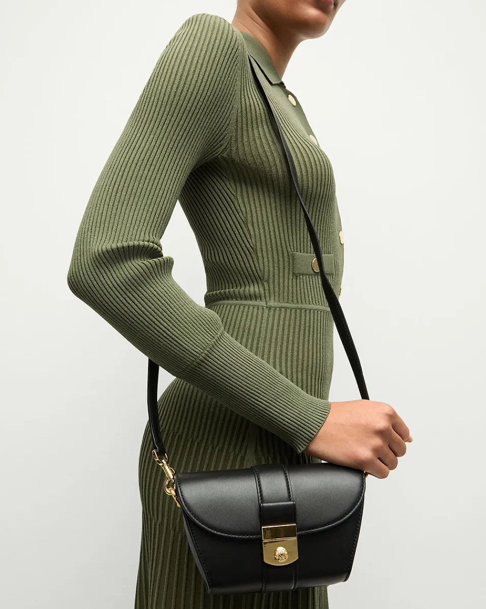 Small Crest Lock Trap Bag in>Veronica Beard Hot