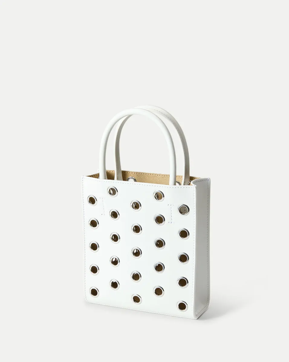 Small Grommet Shopper in Off-White>Veronica Beard New