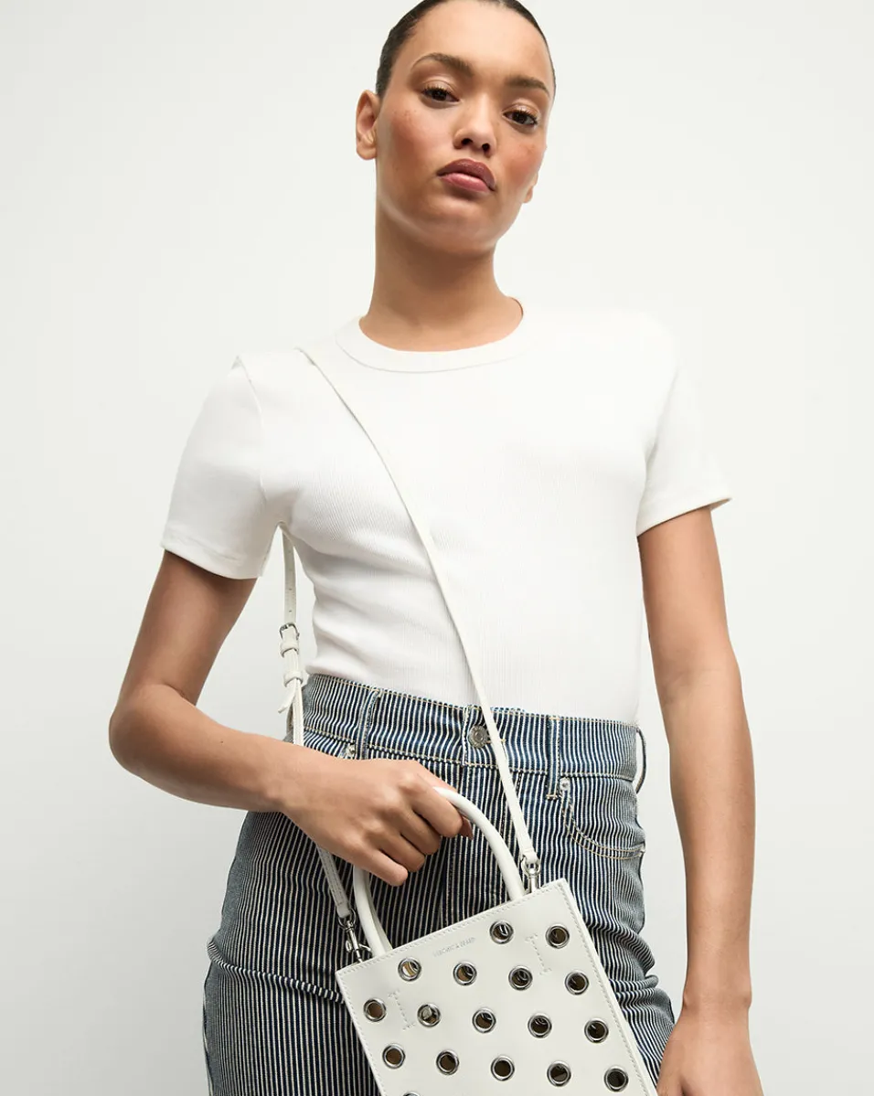 Small Grommet Shopper in Off-White>Veronica Beard New