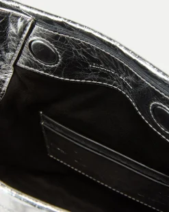 Small Metallic Slouch Shoulder Bag in><noscript><img width=