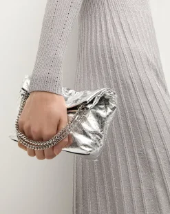 Small Metallic Slouch Shoulder Bag in><noscript><img width=