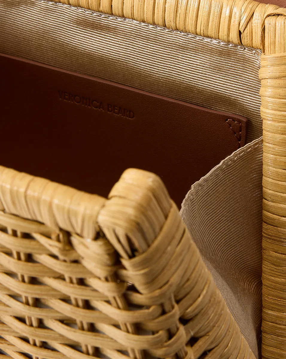 Small Wicker Avenue Bag in Tan | Woven Bag>Veronica Beard Hot