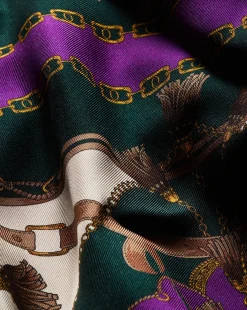 Sola Silk Tank Top in Green & Purple><noscript><img width=