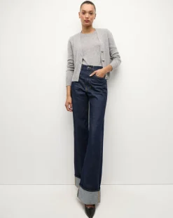 Solene Cashmere Cardigan in Heather Grey>Veronica Beard Online