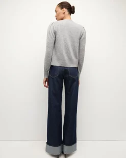 Solene Cashmere Cardigan in Heather Grey><noscript><img width=