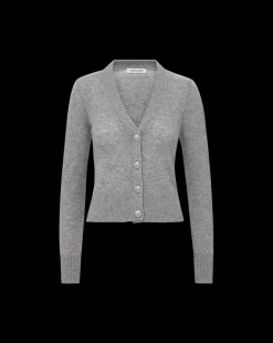 Solene Cashmere Cardigan in Heather Grey><noscript><img width=