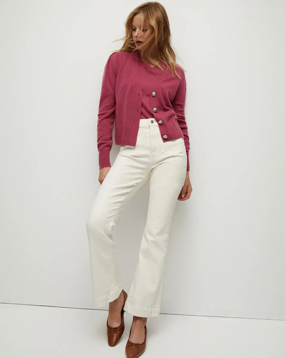 Solene Raspberry Cashmere Cardigan>Veronica Beard Clearance