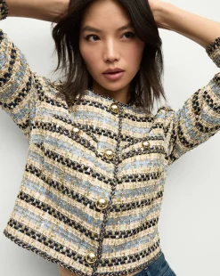 Sumira Metallic Tweed Jacket in>Veronica Beard Discount