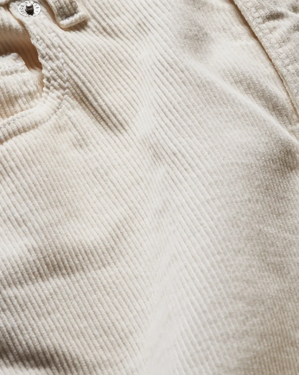 Taylor Cropped Corduroy Wide-Leg Pant in White>Veronica Beard Hot