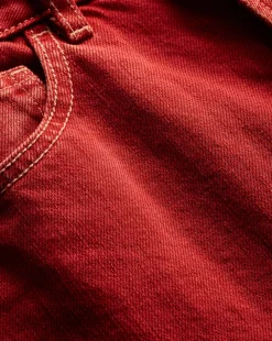 Taylor Cropped Wide-Leg Jean in Brick Red><noscript><img width=