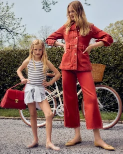 Taylor Cropped Wide-Leg Jean in Brick Red><noscript><img width=