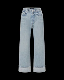 Taylor Cuffed Cropped Wide-Leg Jean in Airway Cloud><noscript><img width=