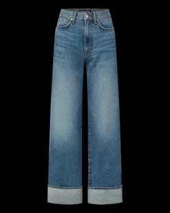 Taylor Cuffed Wide-Leg Jean | Medium Wash Blue Jeans><noscript><img width=