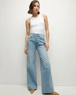 Taylor Double-Seam Wide-Leg Jean in>Veronica Beard Sale