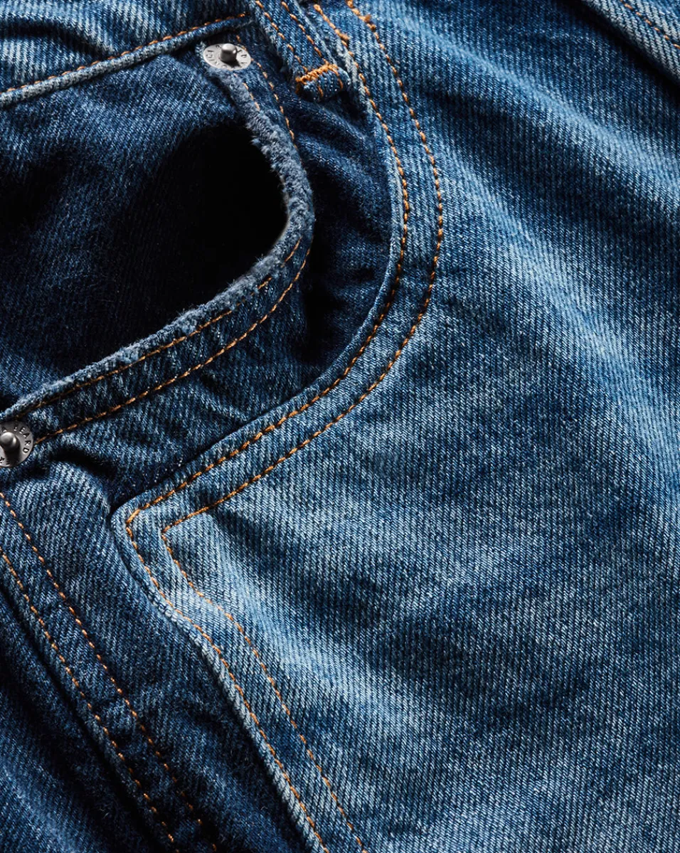 Taylor Two-Tone Wide-Leg Jean in Light & Medium Blue>Veronica Beard Outlet