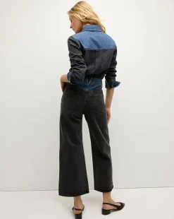 Taylor Two-Tone Wide-Leg Jean in Blue Moon Colorblock><noscript><img width=