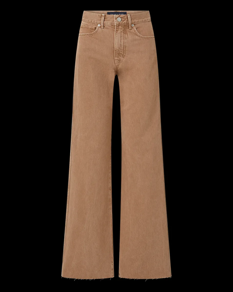 Taylor Wide-Leg Jean in Tan>Veronica Beard Sale