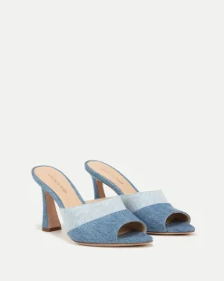 Thora Denim Mule in>Veronica Beard