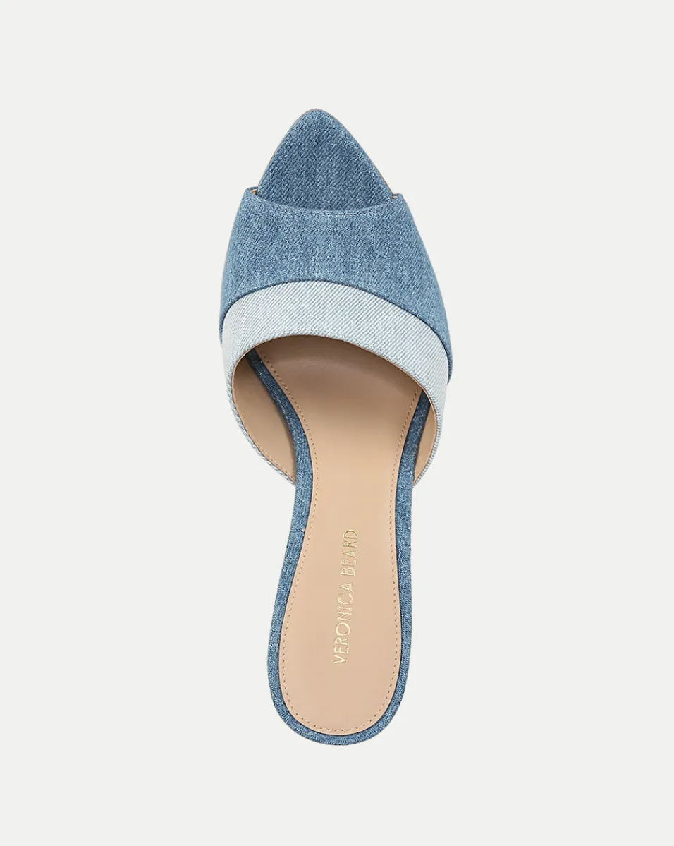 Thora Denim Mule in>Veronica Beard