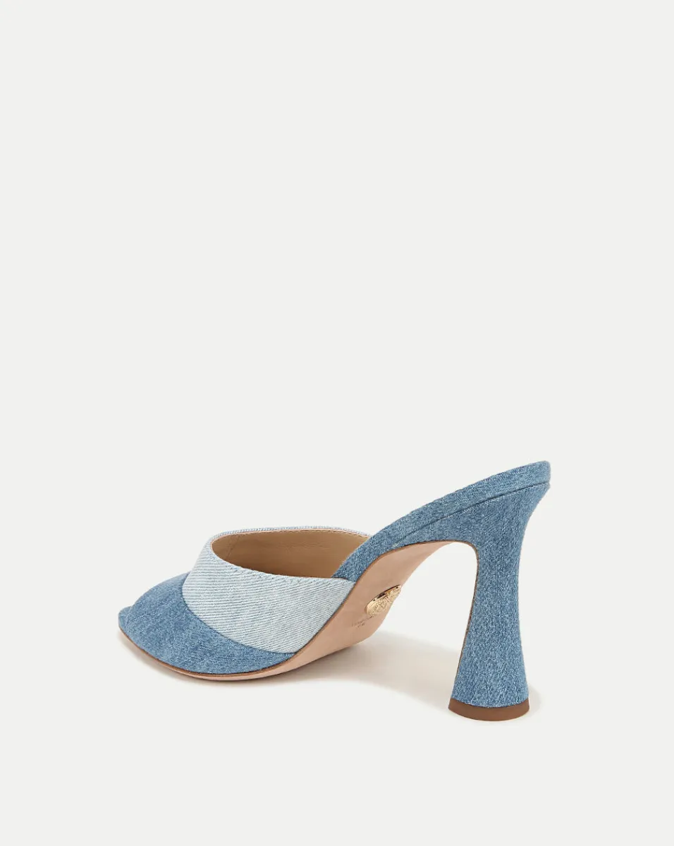 Thora Denim Mule in>Veronica Beard