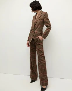 Tonelli Plaid Pants in Camel & Black><noscript><img width=