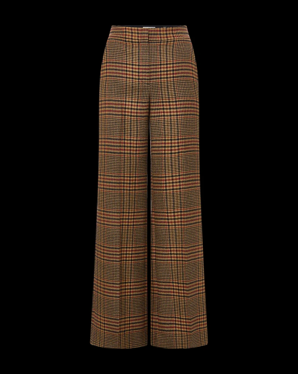 Tonelli Plaid Pants in Camel & Black>Veronica Beard Outlet