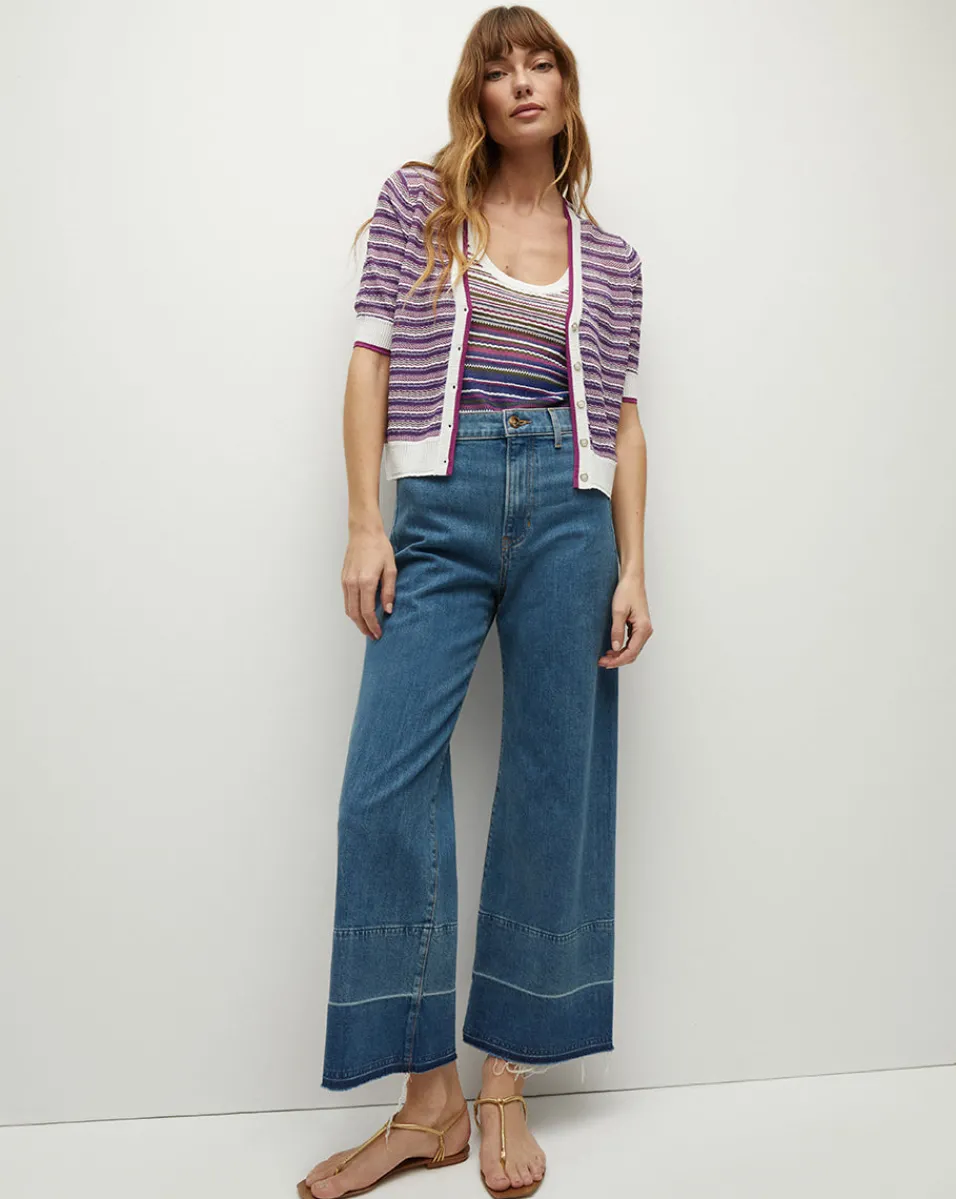 Varia Striped Knit Cardigan>Veronica Beard Online