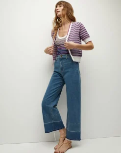 Varia Striped Knit Cardigan><noscript><img width=