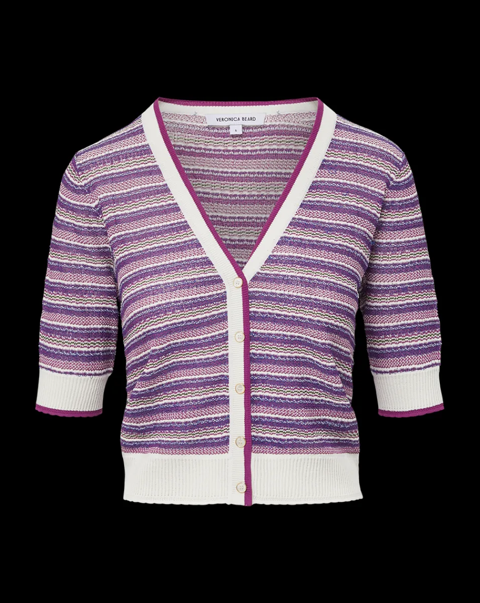 Varia Striped Knit Cardigan>Veronica Beard Online