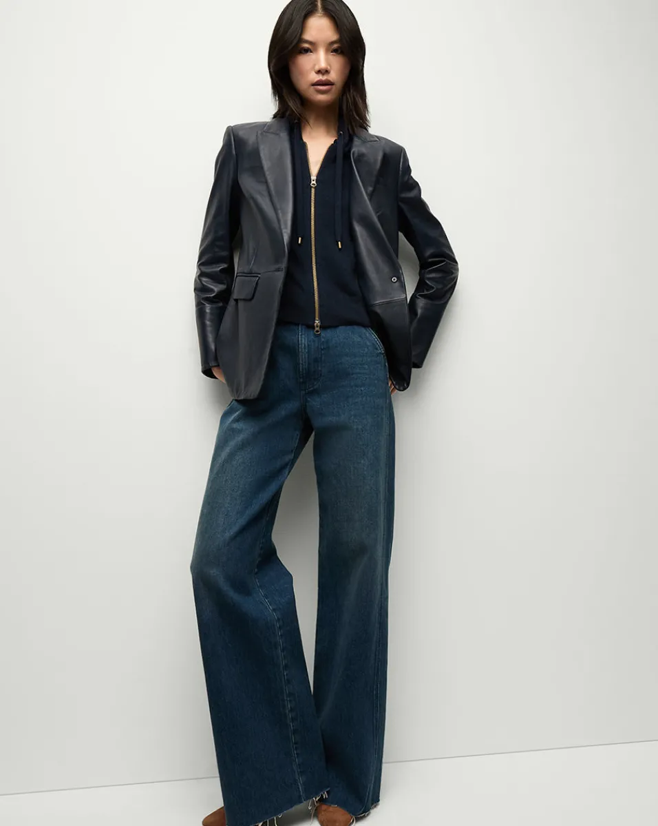 Vega Leather Dickey Jacket in>Veronica Beard