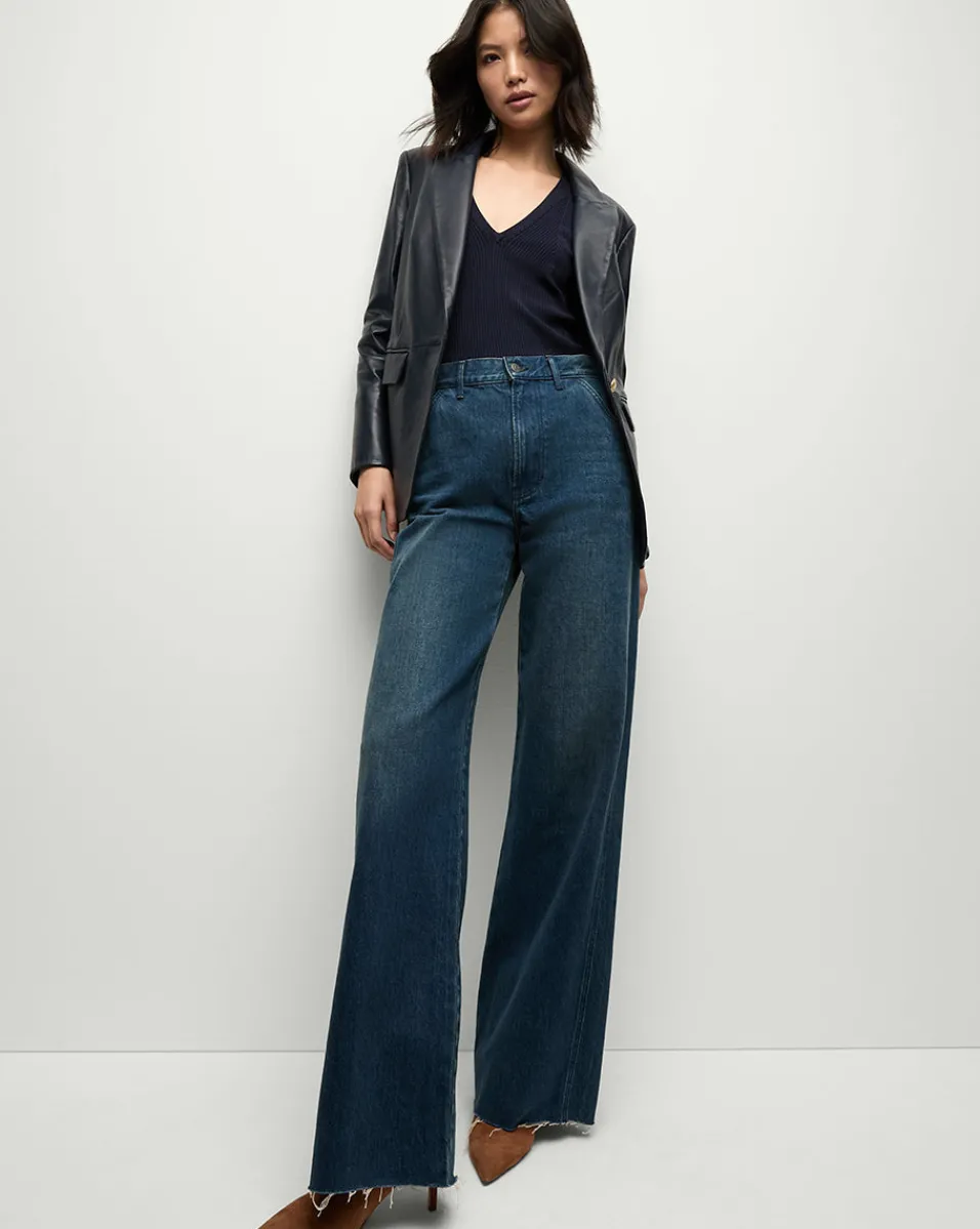 Vega Leather Dickey Jacket in>Veronica Beard