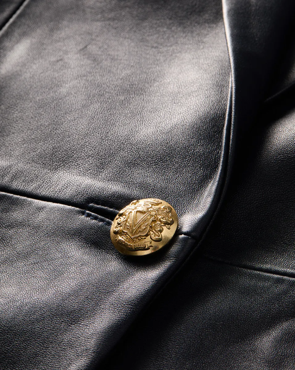 Vega Leather Dickey Jacket in>Veronica Beard