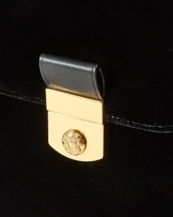 Velvet Crest Lock Top Handle Bag in x Poppy Delevingne><noscript><img width=