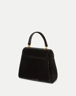 Velvet Crest Lock Top Handle Bag in x Poppy Delevingne><noscript><img width=