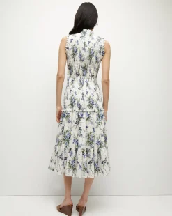 Verena Cotton Dress in Off-White Multi><noscript><img width=