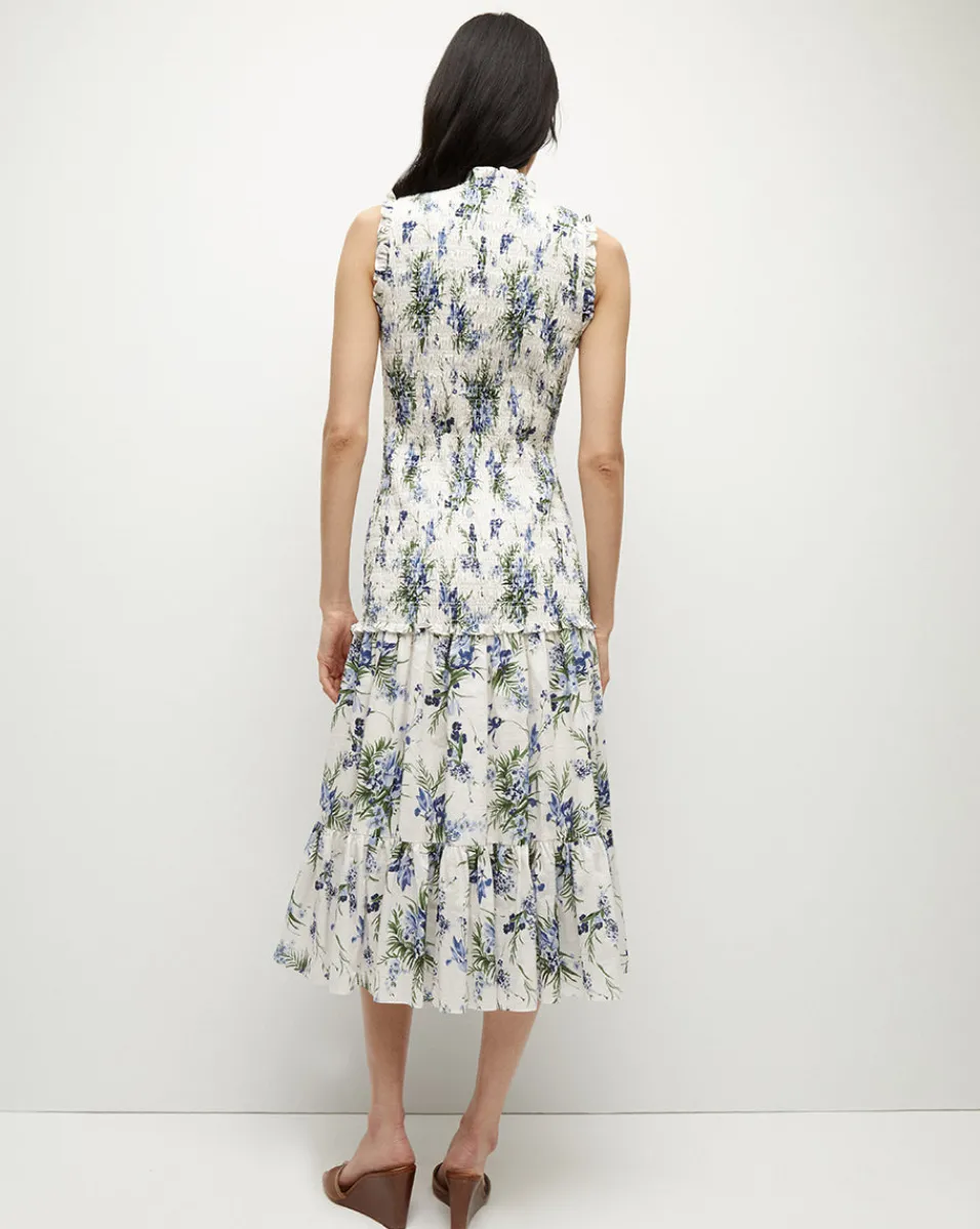 Verena Cotton Dress in Off-White Multi>Veronica Beard New