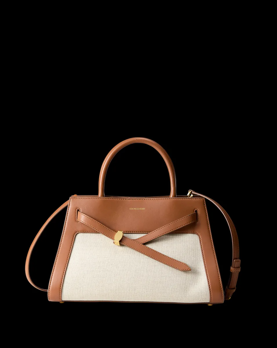 Canvas Dash Bag in Linen & Tan>Veronica Beard Best
