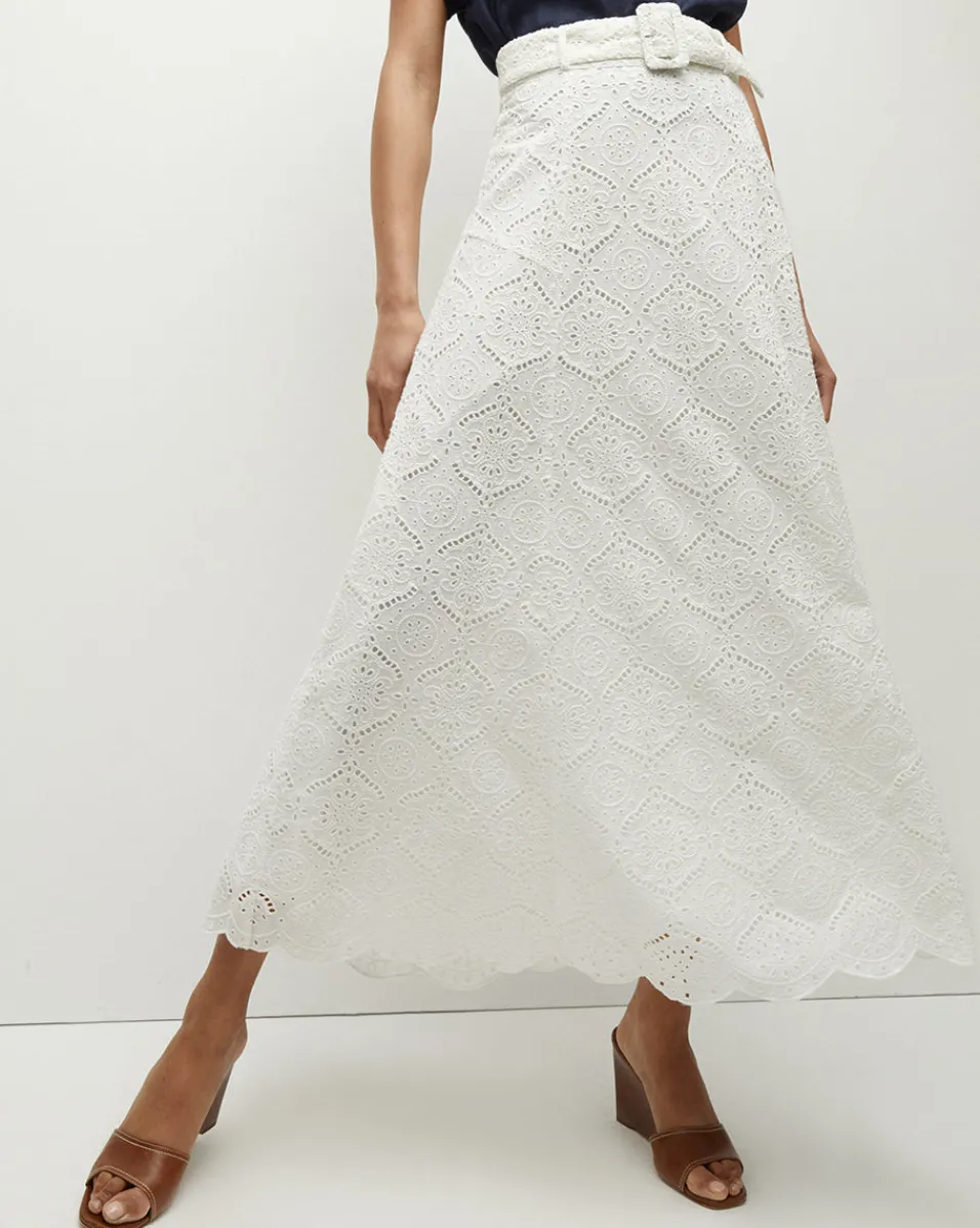 Vintry Eyelet Skirt>Veronica Beard Sale