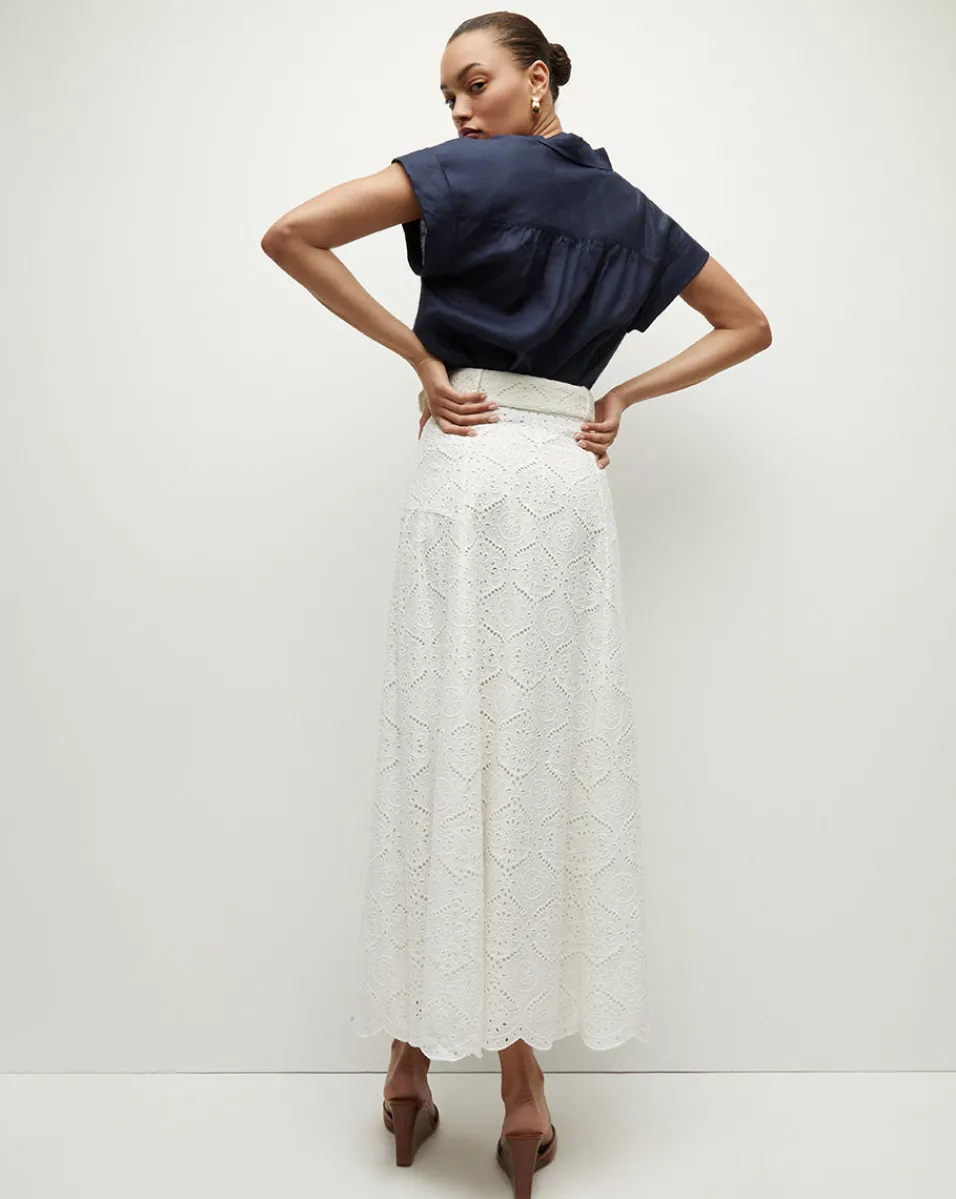 Vintry Eyelet Skirt>Veronica Beard Sale
