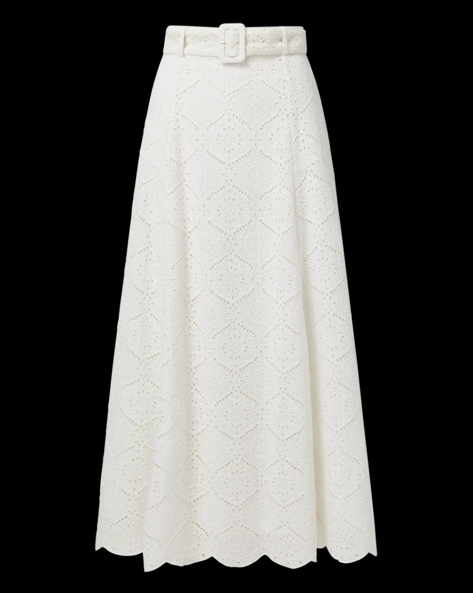 Vintry Eyelet Skirt>Veronica Beard Sale
