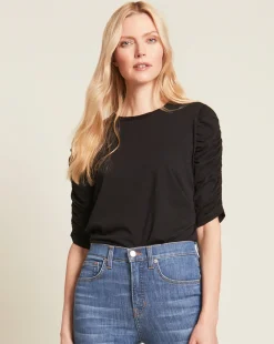 Waldorf Ruched-Sleeve Tee>Veronica Beard