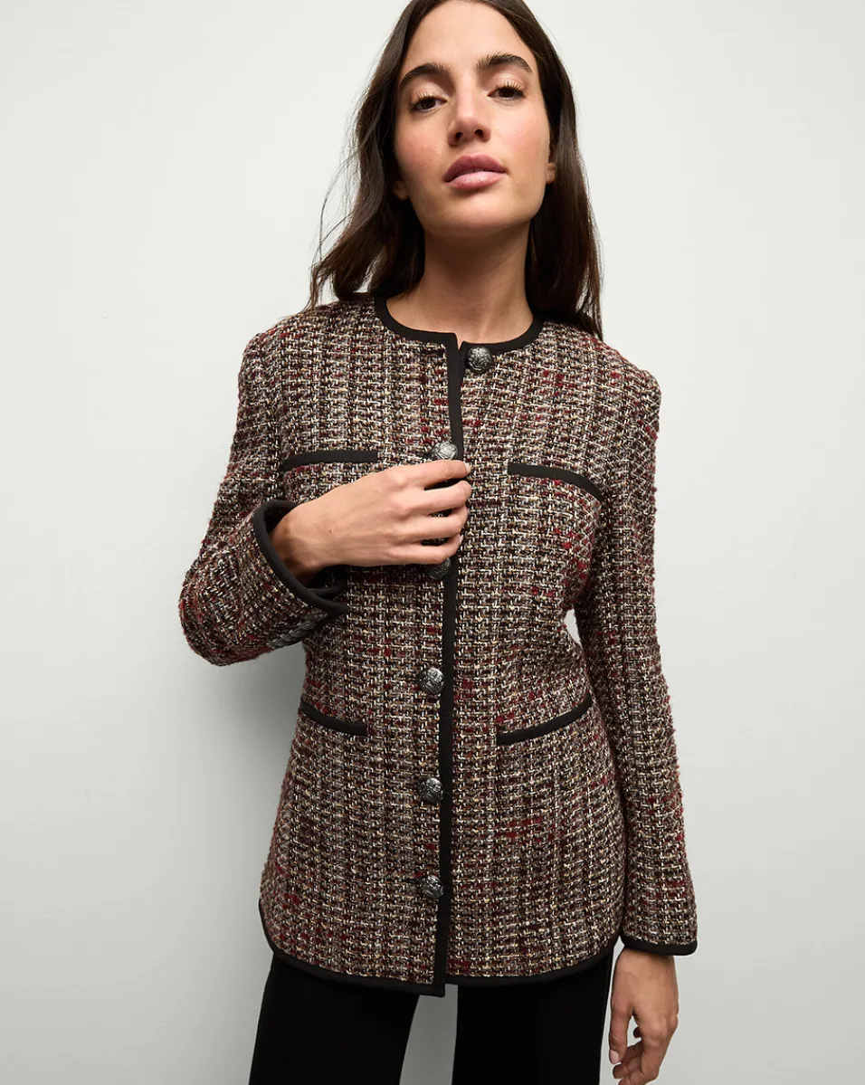 Watkins Dickey Jacket in Grey Multi>Veronica Beard Online